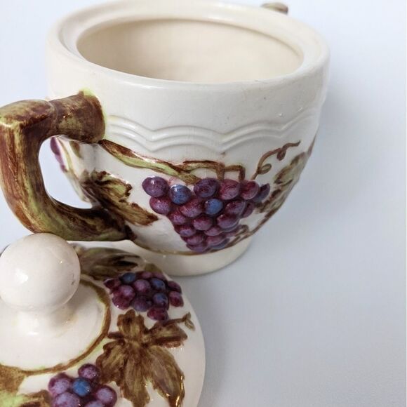Copy - Vintage sugar bowl with grapes - Picture 4 of 7